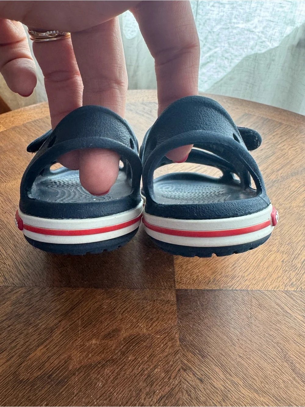 Crocs Kids Navy Sport Sandals with Adjustable Straps Baby Toddler Size C5